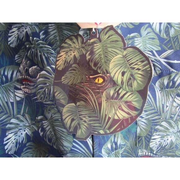 RSVLTS Jurassic Park Clever Girl Kunuflex Short Sleeve Button Down Shirt XS NWT - Picture 7 of 8